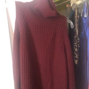 Maroon sweater dress